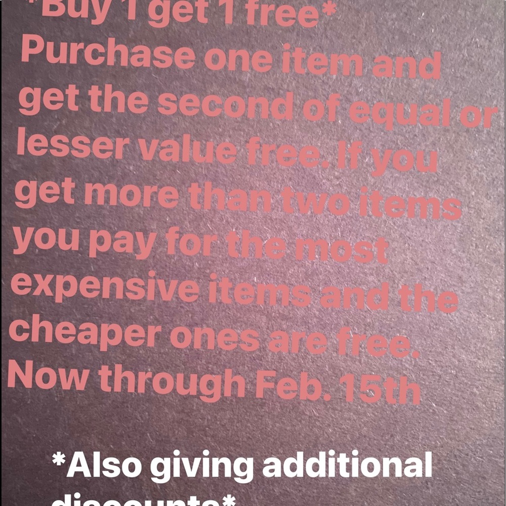 *Buy 1 get 1 FREE*